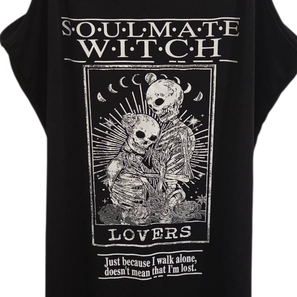 Black Soulmate Witch Graphic Dress - Picture 2 of 2